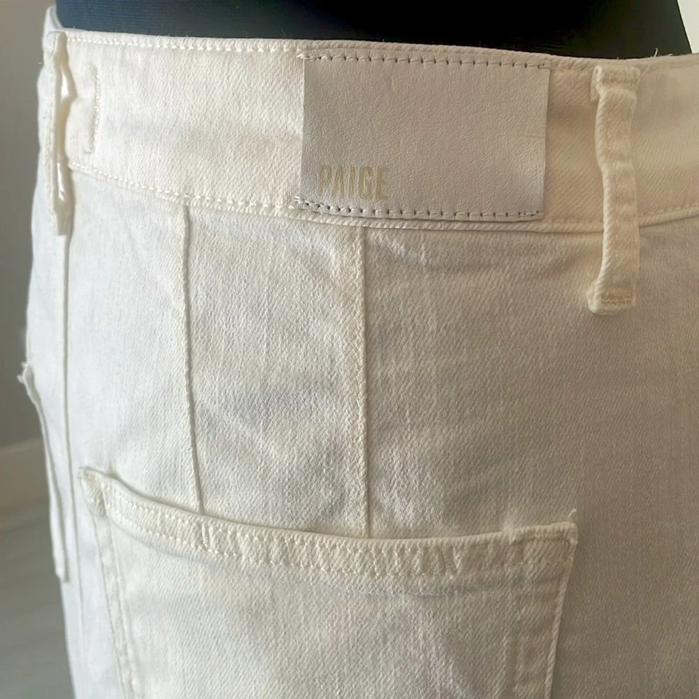 Paige Meadow Midi Skirt Tonal Ecru Size 28 - Picture 12 of 14